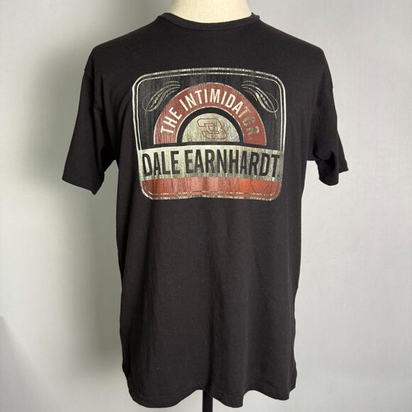 vintage Dale Earnhardt The Intimidator T-Shirt Size Large Black Chase Authentics - Picture 2 of 9